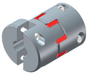 BHH Half-Shell Clamping Hub Elastomer Jaw Coupling 7.5 - 310 Nm